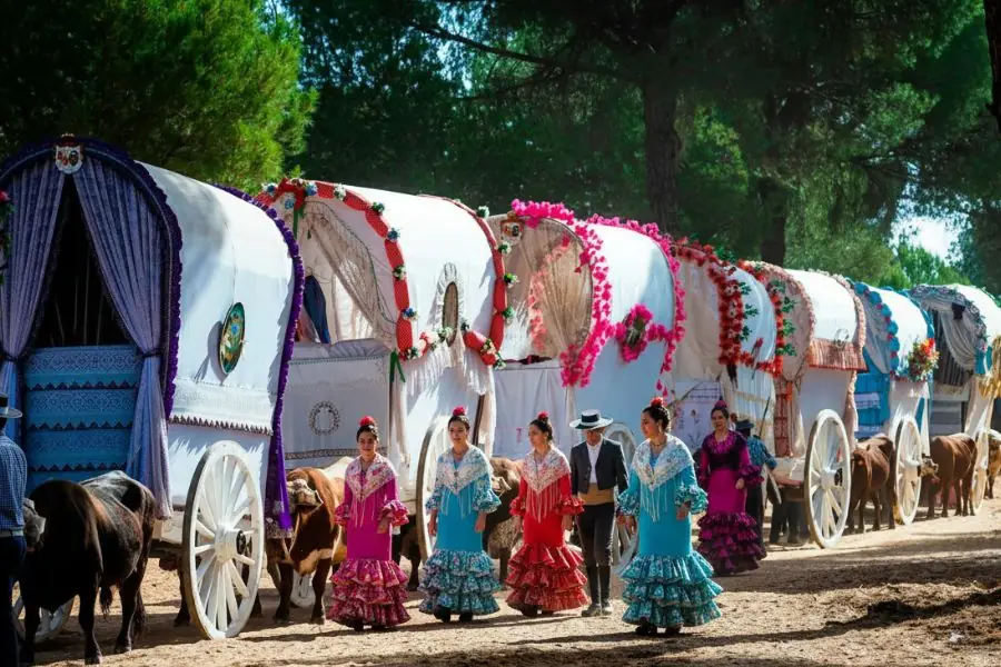 Ermita del Rocío y calles de arena